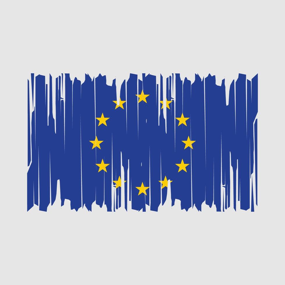 European Flag Brush Vector