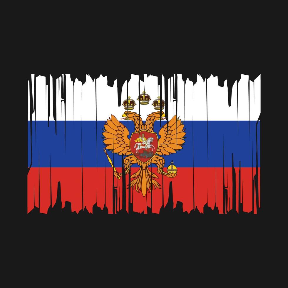 Russia Flag Brush Vector