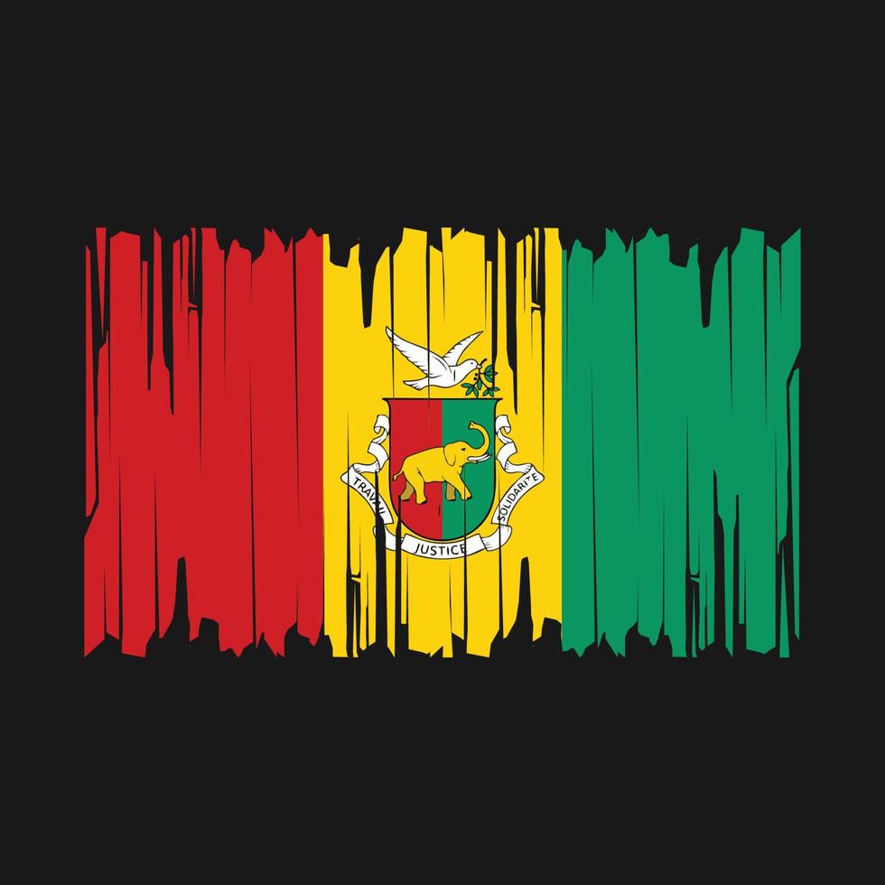 Guinea Flag Brush Vector