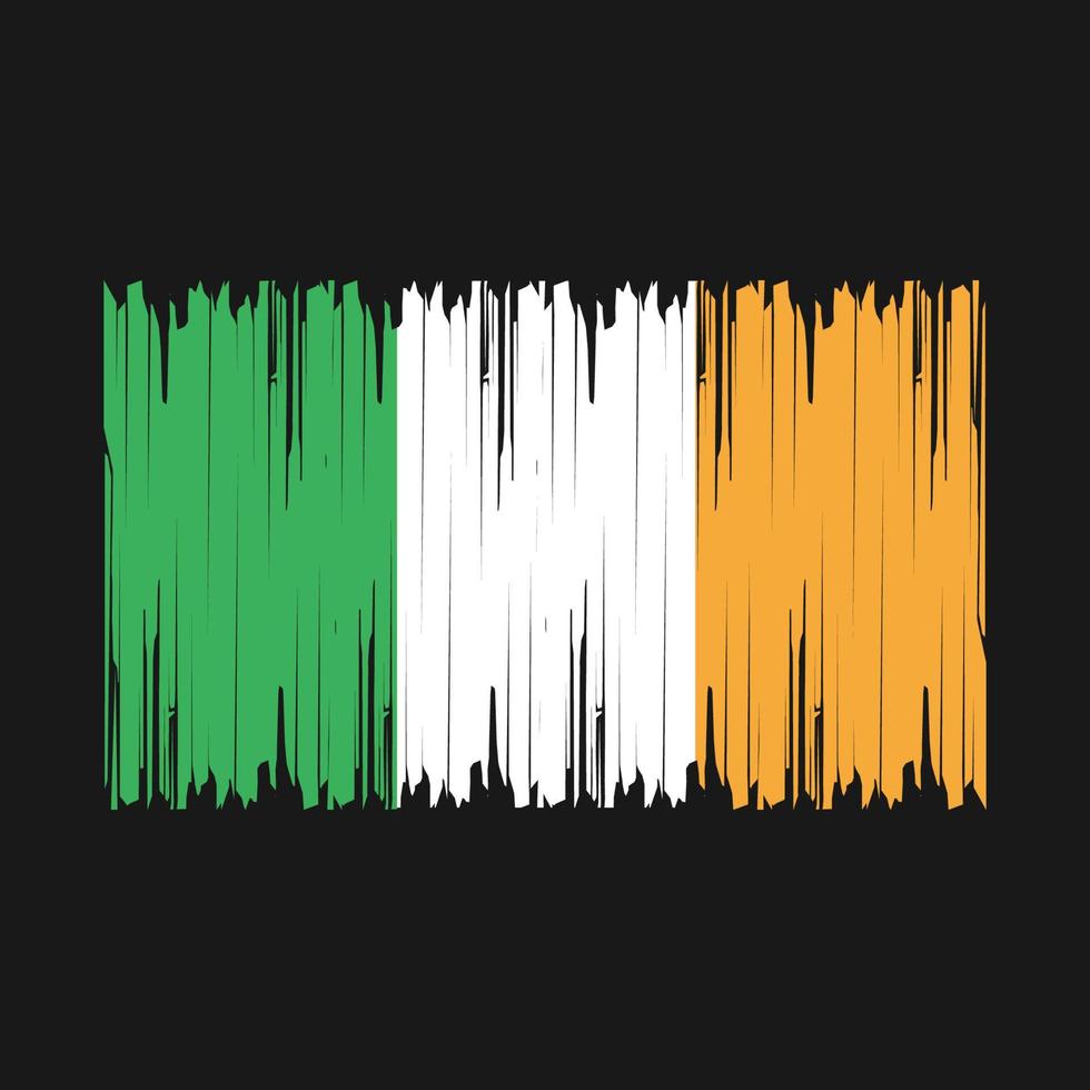 Ireland Flag Brush Vector Illustration