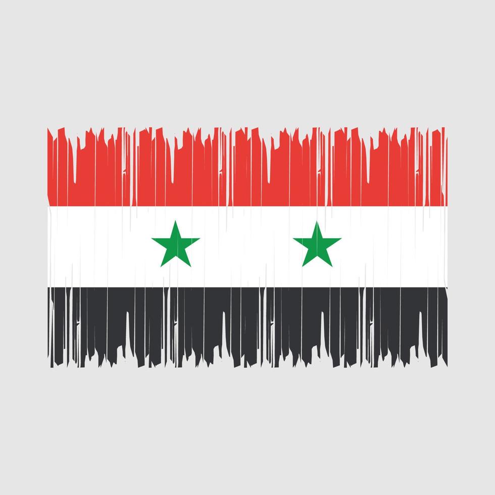 Syria Flag Brush Vector Illustration