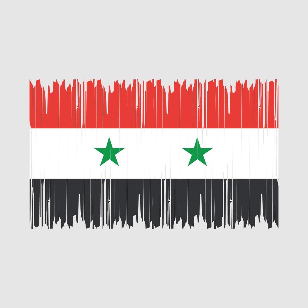 ilustración de vector de pincel de bandera de siria