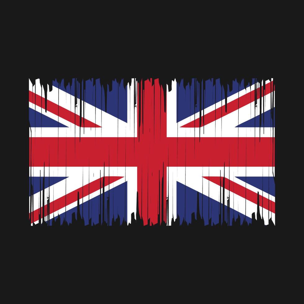 UK Flag Brush Vector Illustration