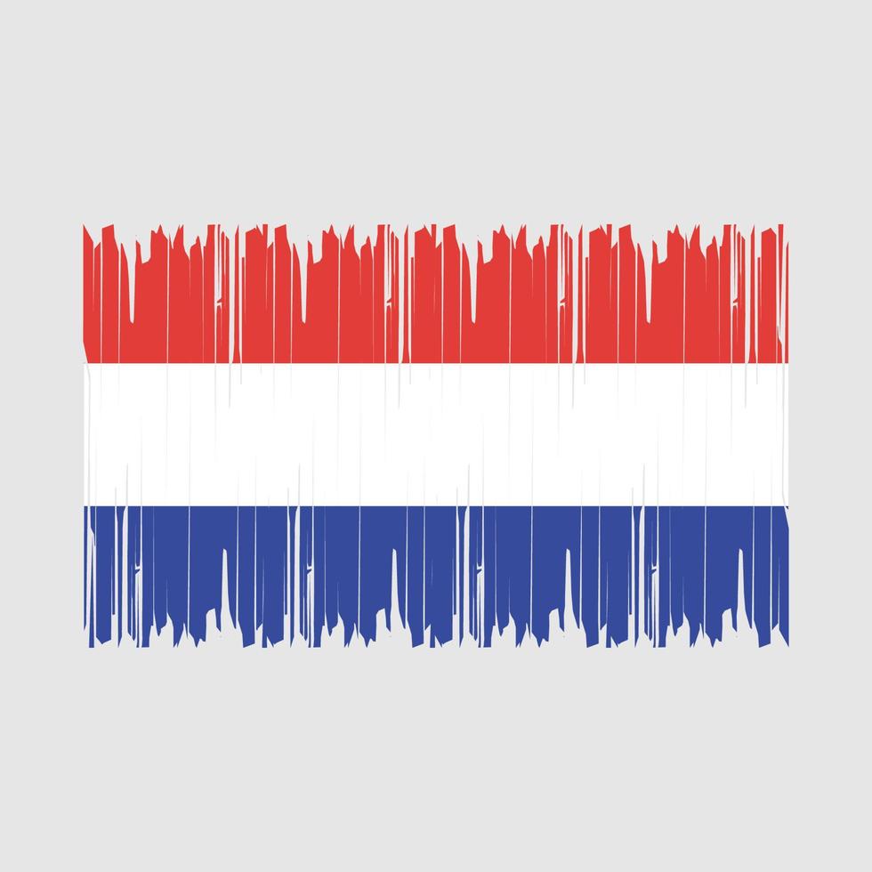 ilustración de vector de pincel de bandera de países bajos