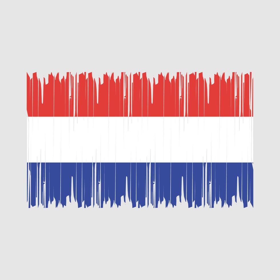 Netherlands Flag Brush Vector Illustration