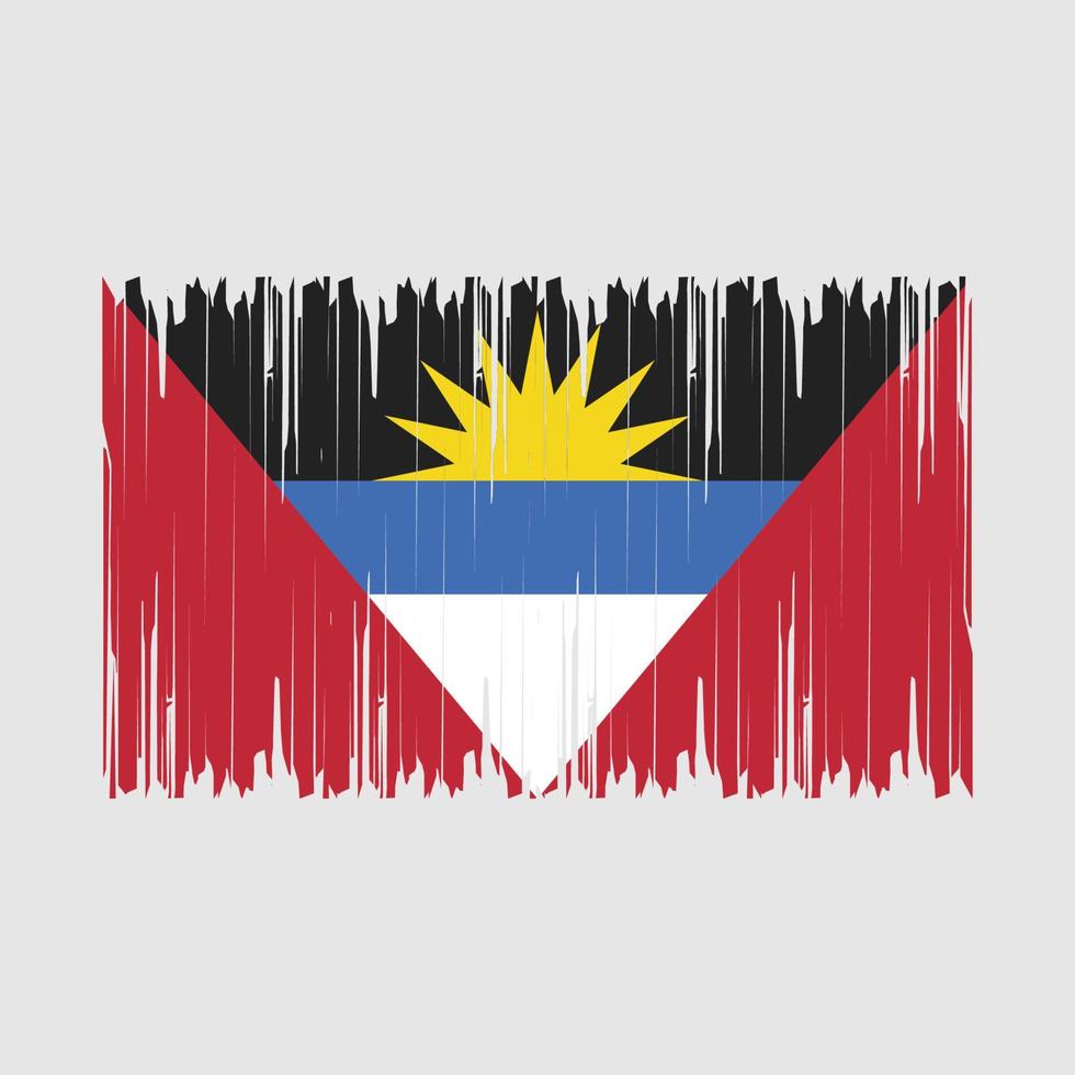 Antigua Flag Brush Vector Illustration