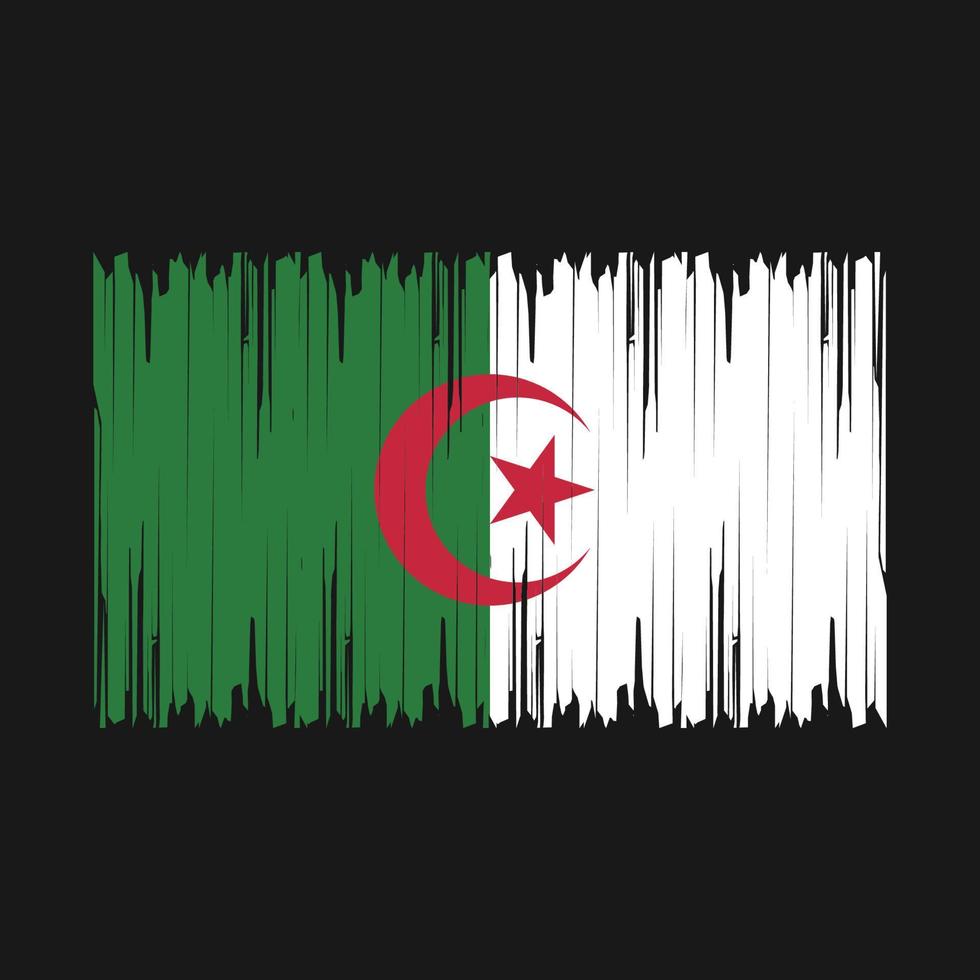 Algeria Flag Brush Vector Illustration