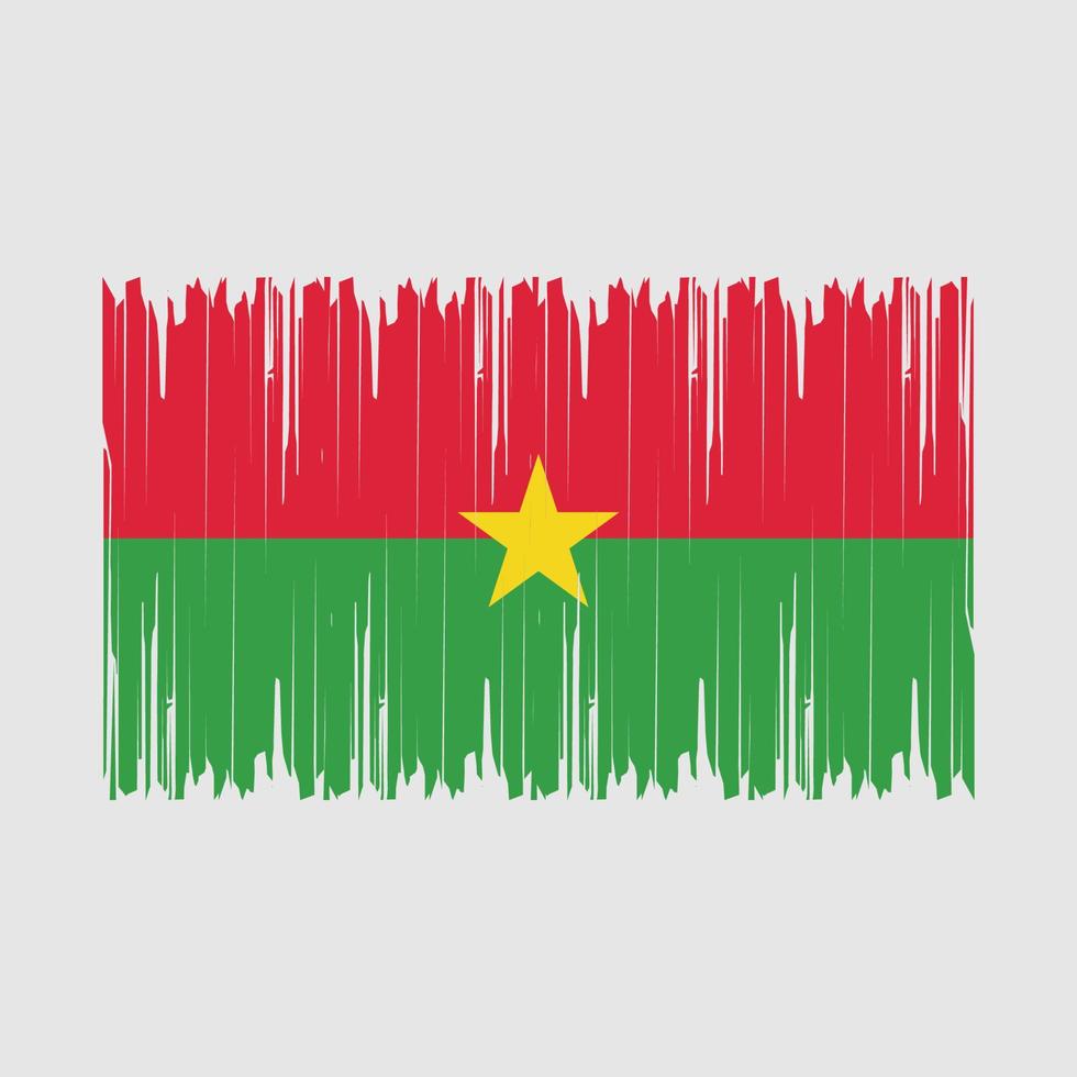 Burkina Faso Flag Brush Vector Illustration
