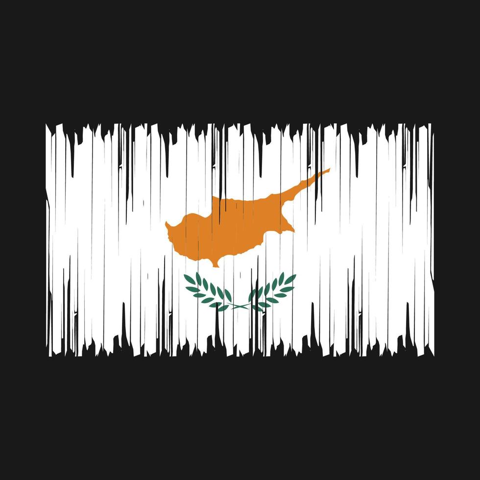 Cyprus Flag Brush Vector Illustration