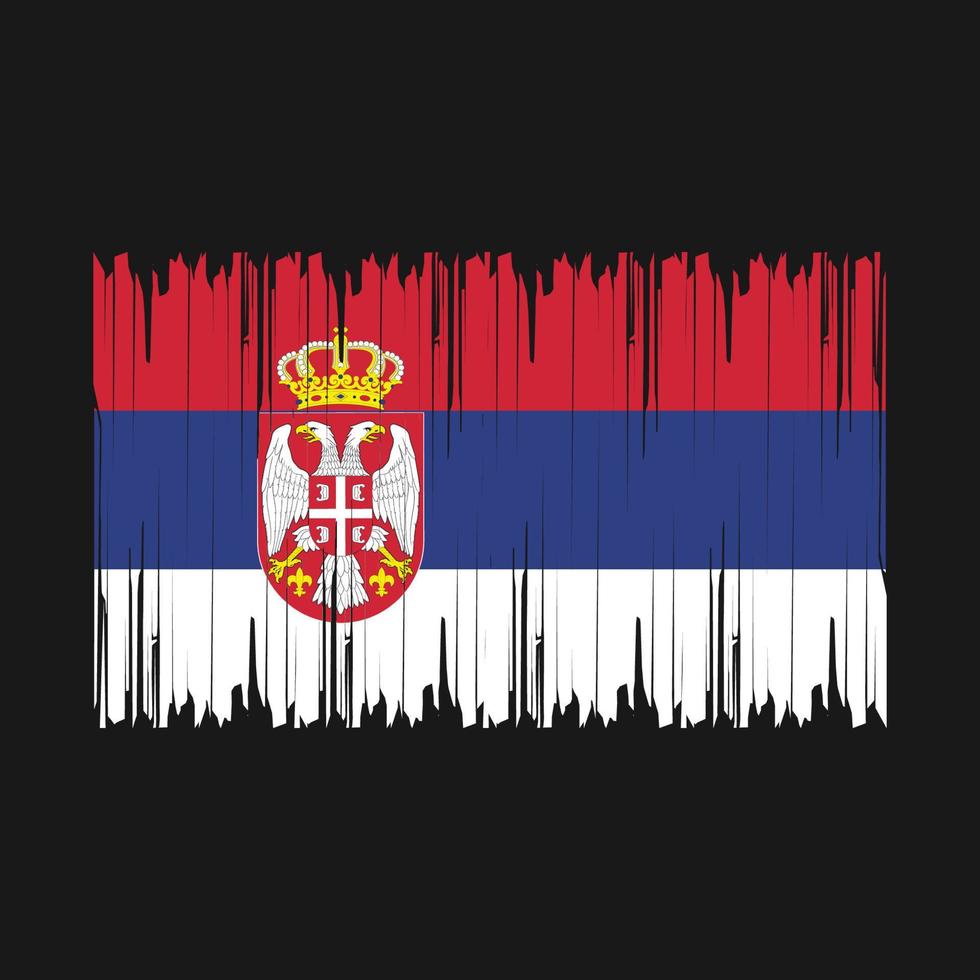 Serbia Flag Brush Vector Illustration