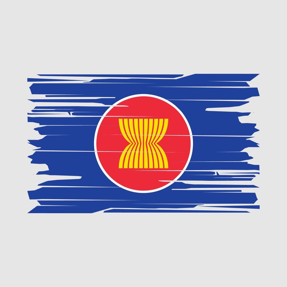 Asean Flag Brush Vector