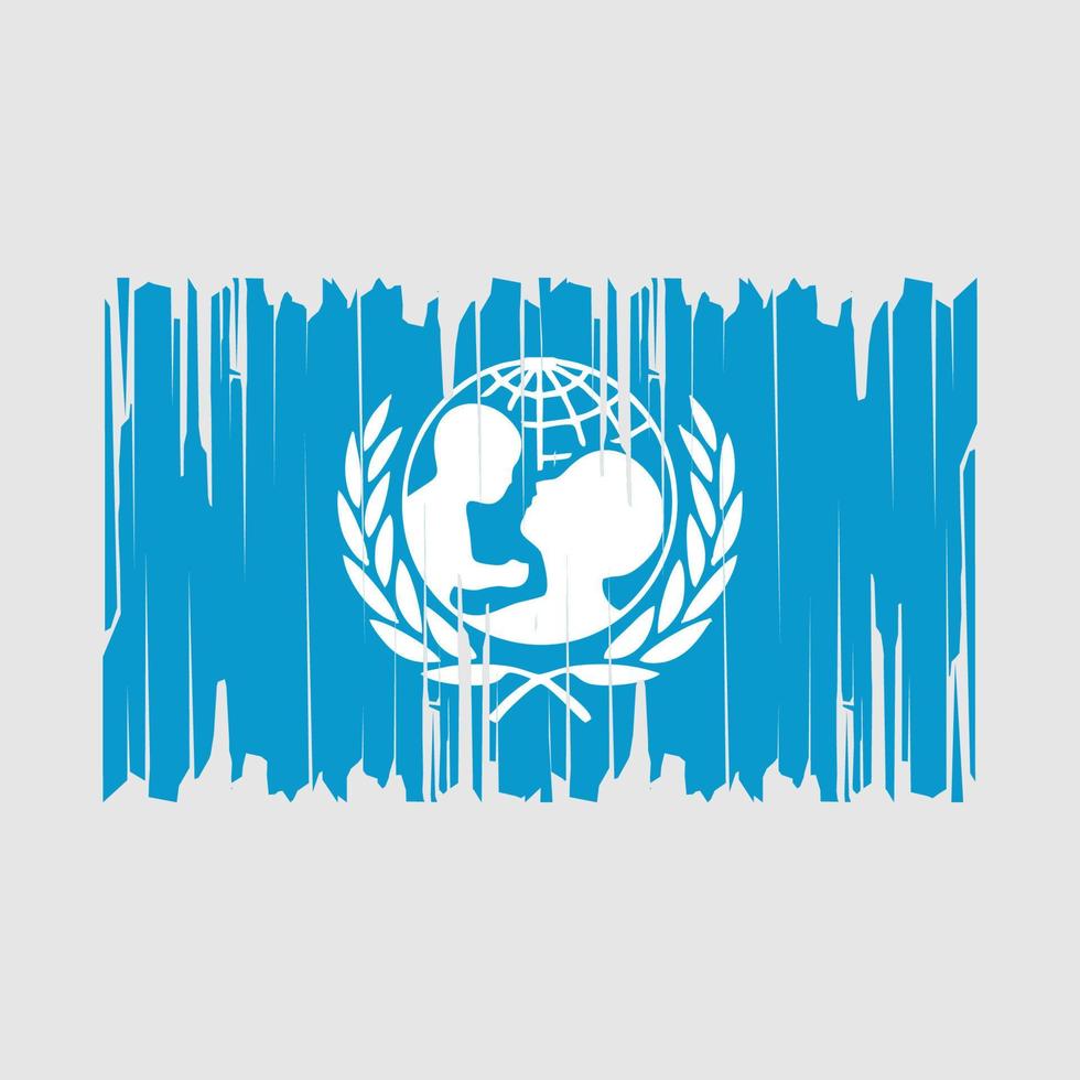 vector de pincel de bandera de unicef