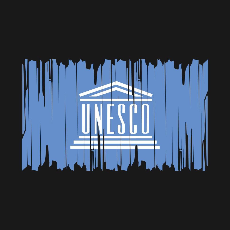 Unesco Flag Brush Vector