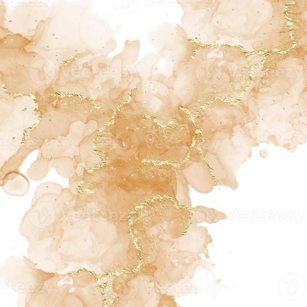 background, watercolor, marble, orange, gold photo