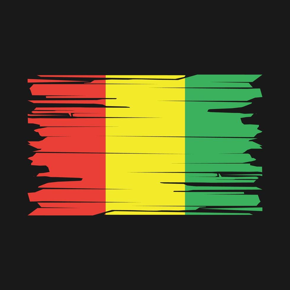 Guinea Flag Brush Vector