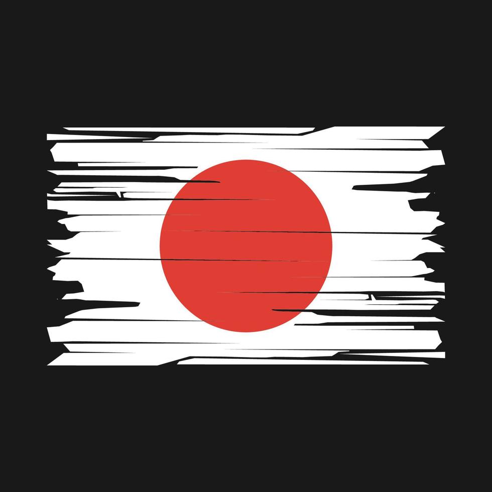 Japan Flag Brush Vector