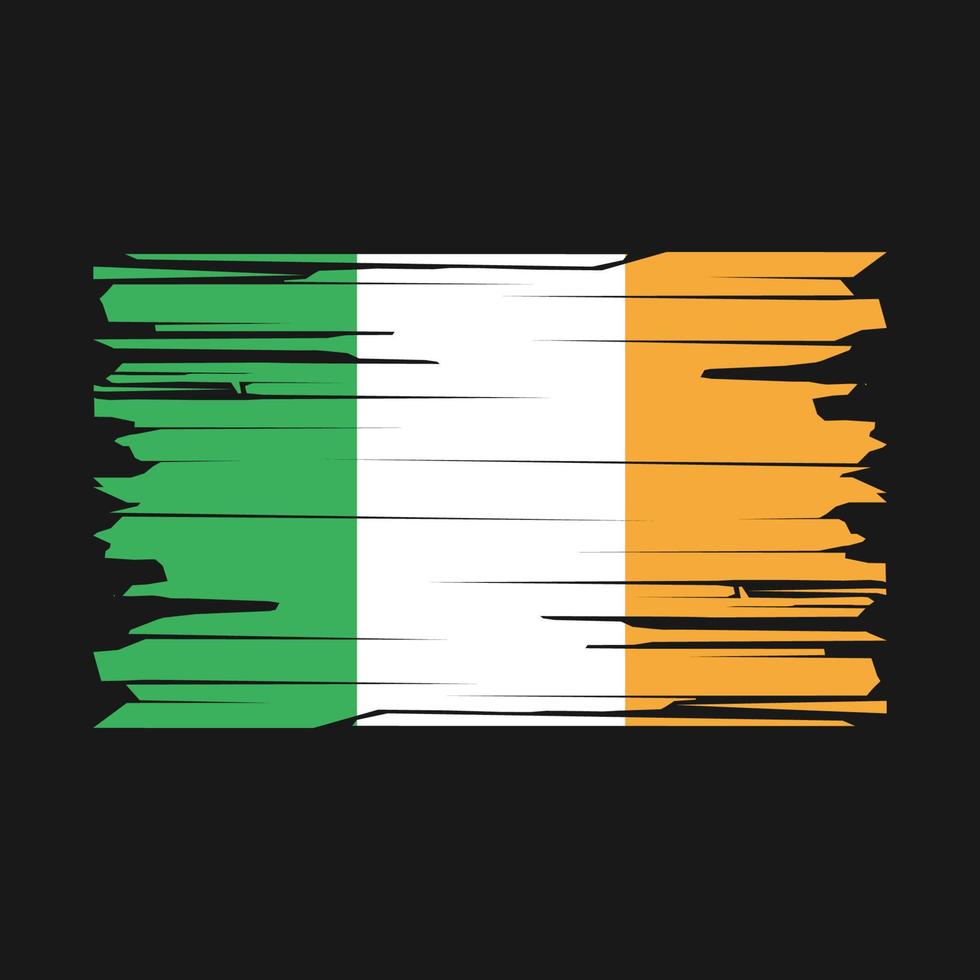 Ireland Flag Brush Vector