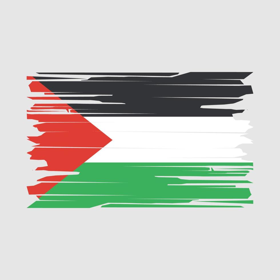 Palestine Flag Brush Vector