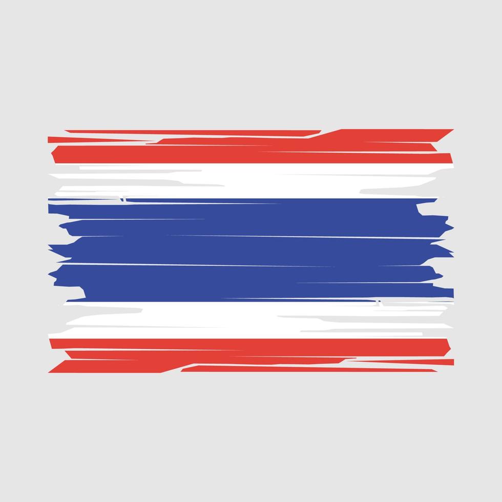 vector de pincel de bandera de tailandia