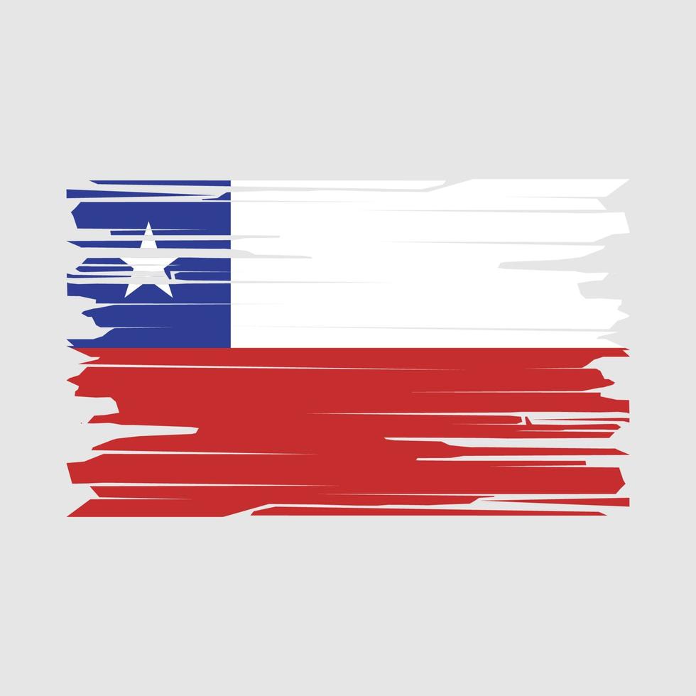 Chile Flag Brush Vector