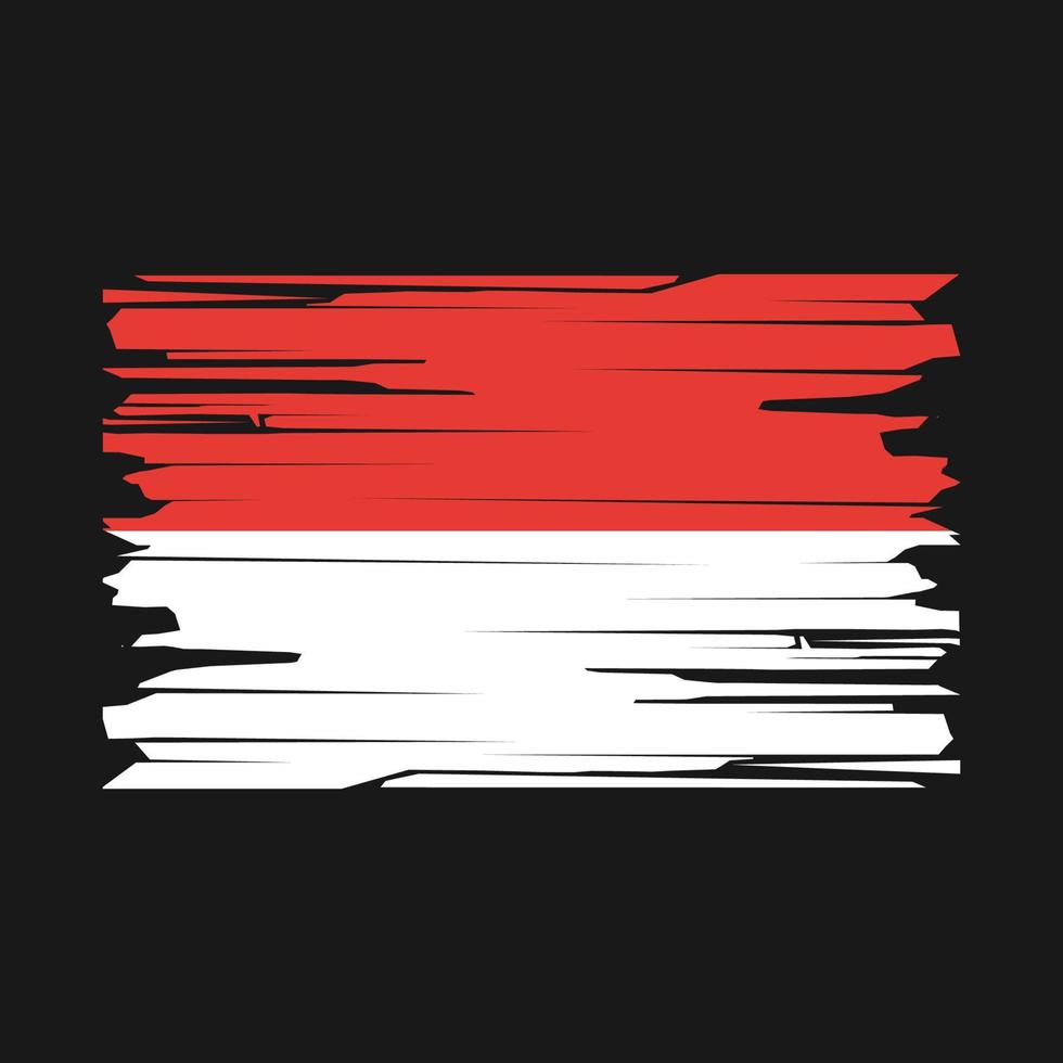 Indonesia Flag Brush Vector
