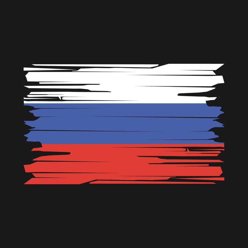Russia Flag Brush Vector