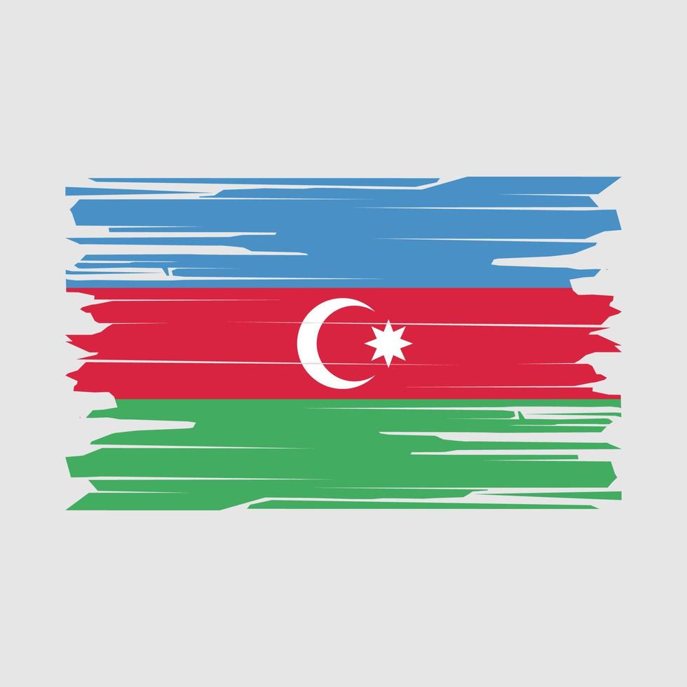 vector de pincel de bandera de azerbaiyán