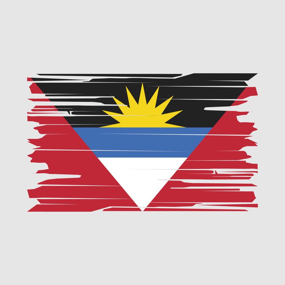 Antigua Flag Brush Vector