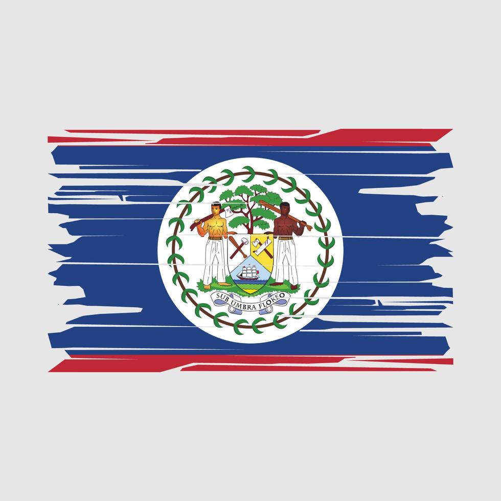 Belize Flag Brush Vector