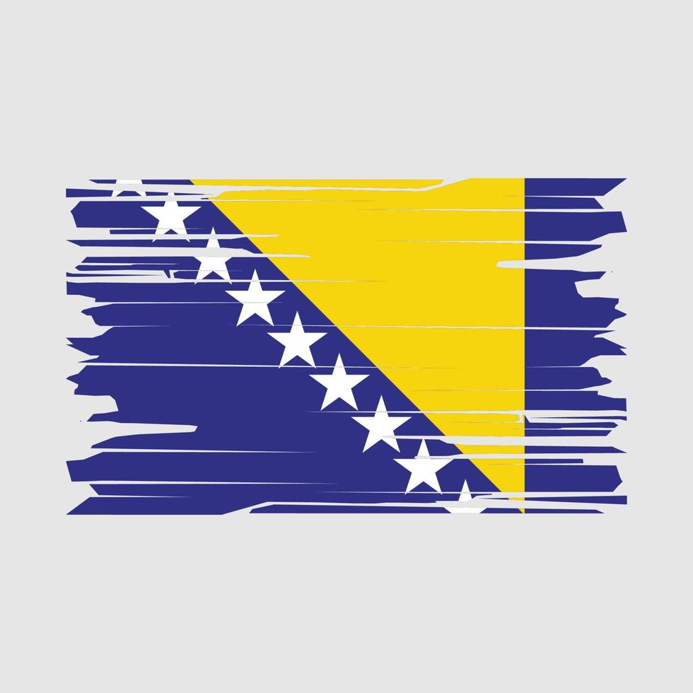 vector de pincel de bandera de bosnia