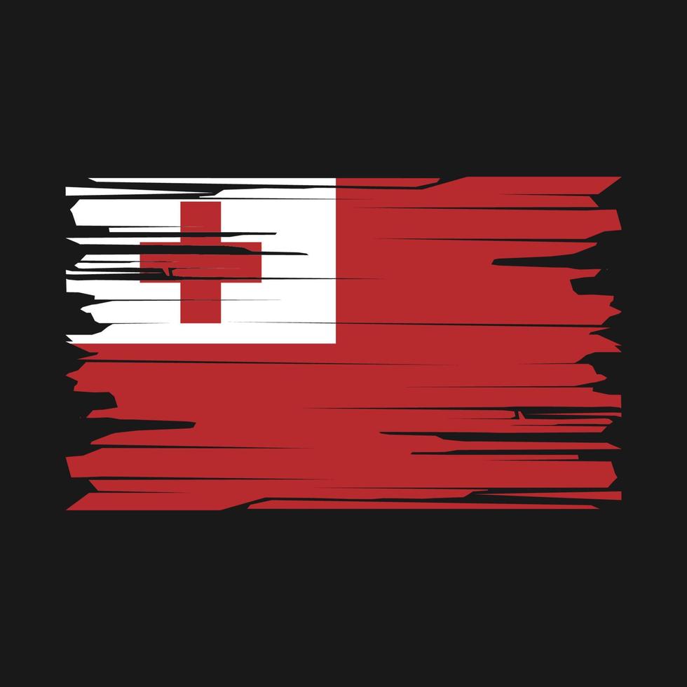 Tonga Flag Brush Vector