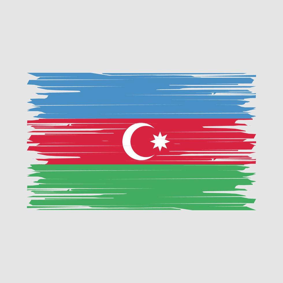 Azerbaijan Flag Brush vector