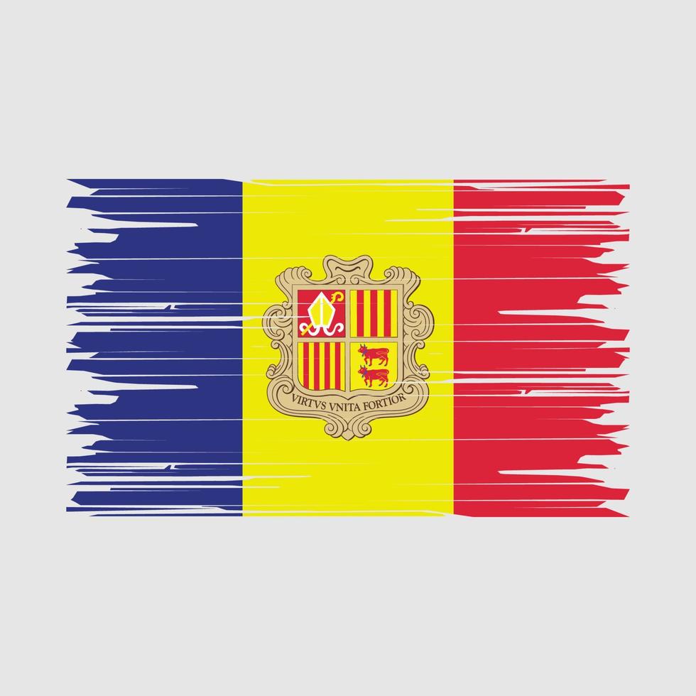 Andorra Flag Brush vector