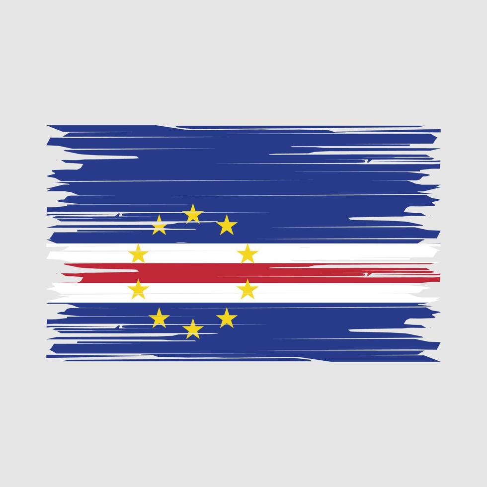 cepillo de bandera de cabo verde vector