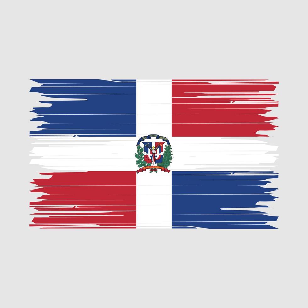 Dominican Republic Flag Brush vector