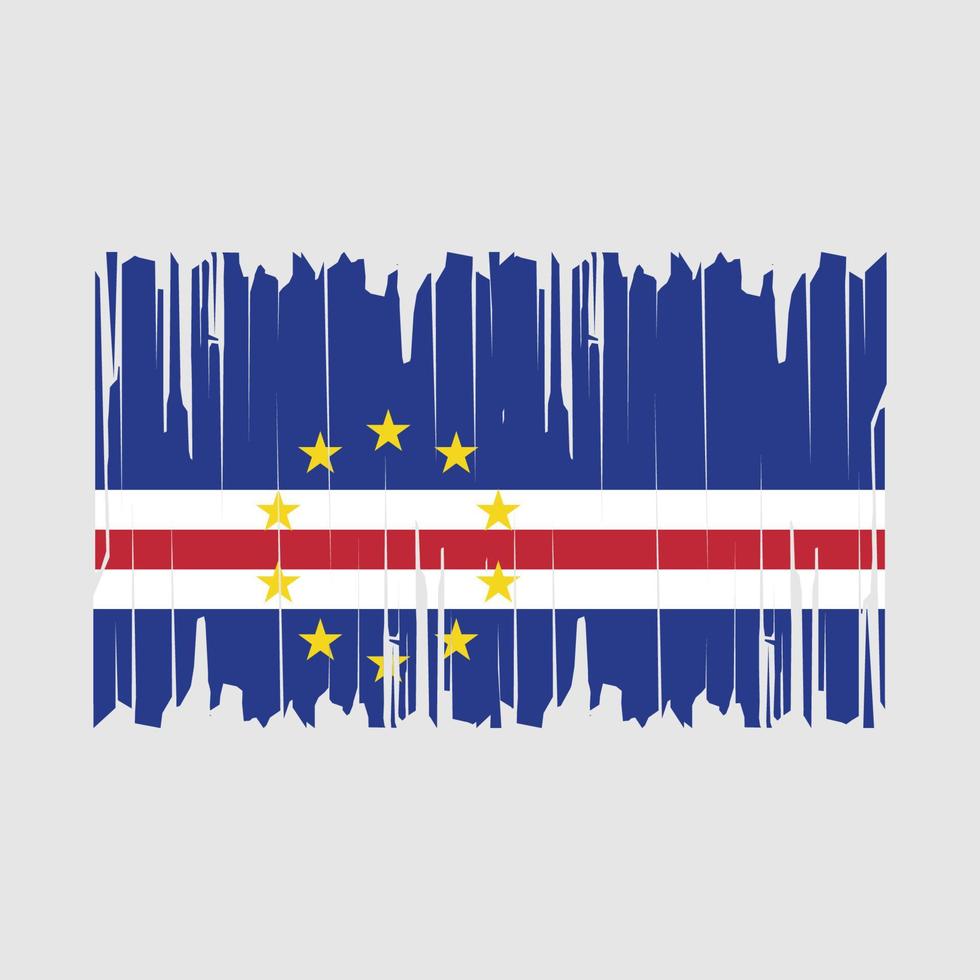 vector de pincel de bandera de cabo verde