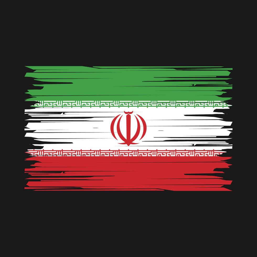 pincel de bandera de irán vector