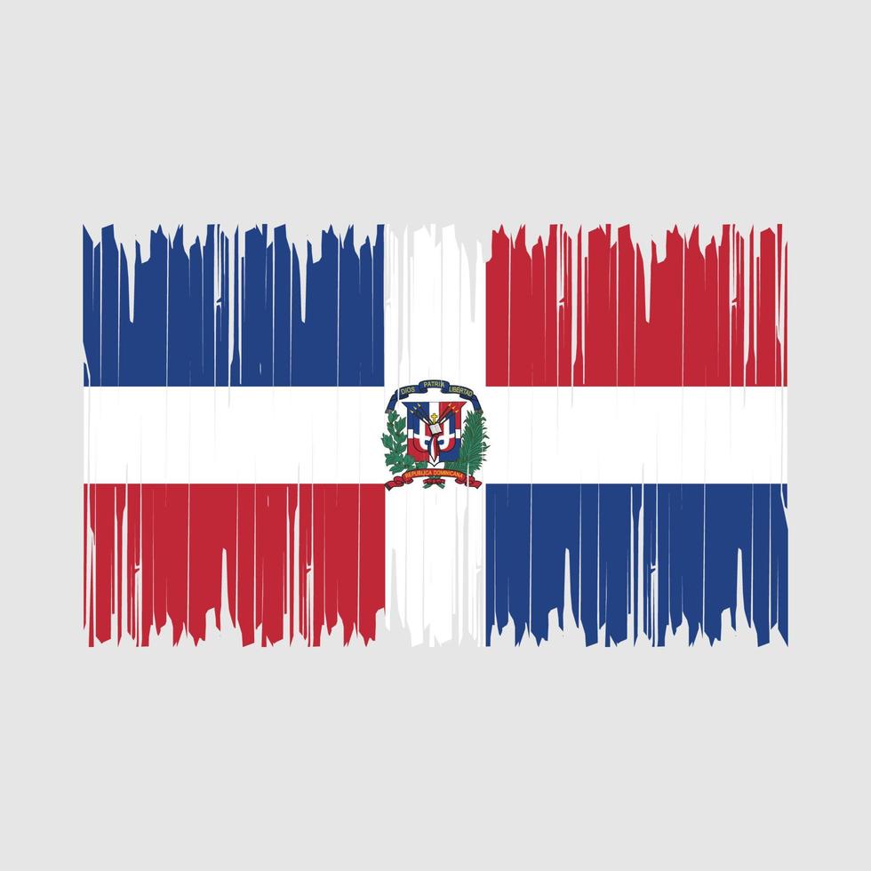 Dominican Republic Flag Brush Vector Illustration