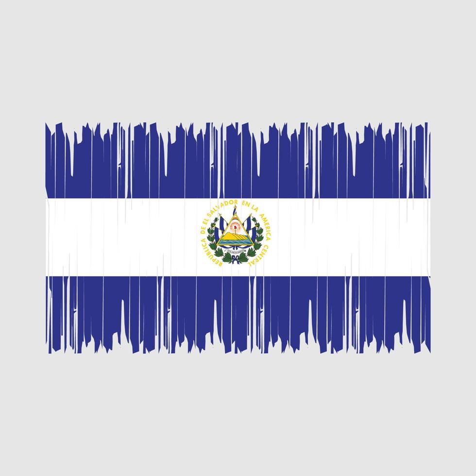 El Salvador Flag Brush Vector Illustration