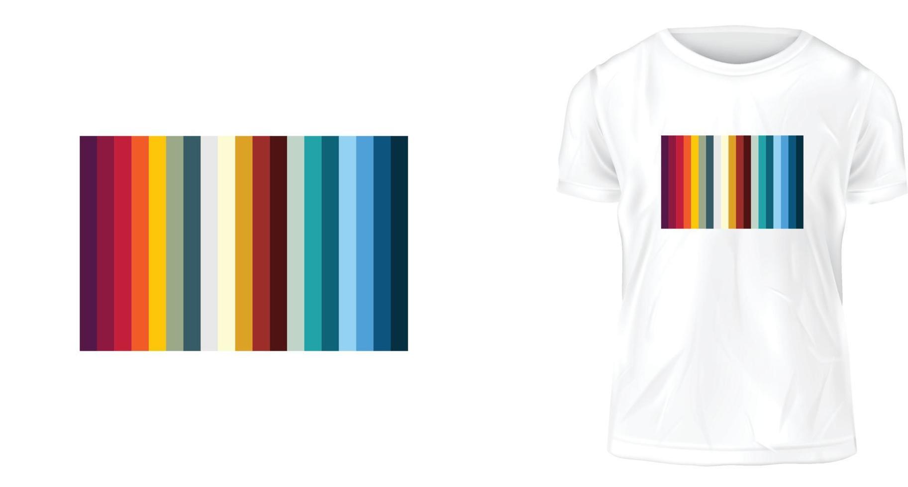 t shirt design concept, portrait color pattern vector