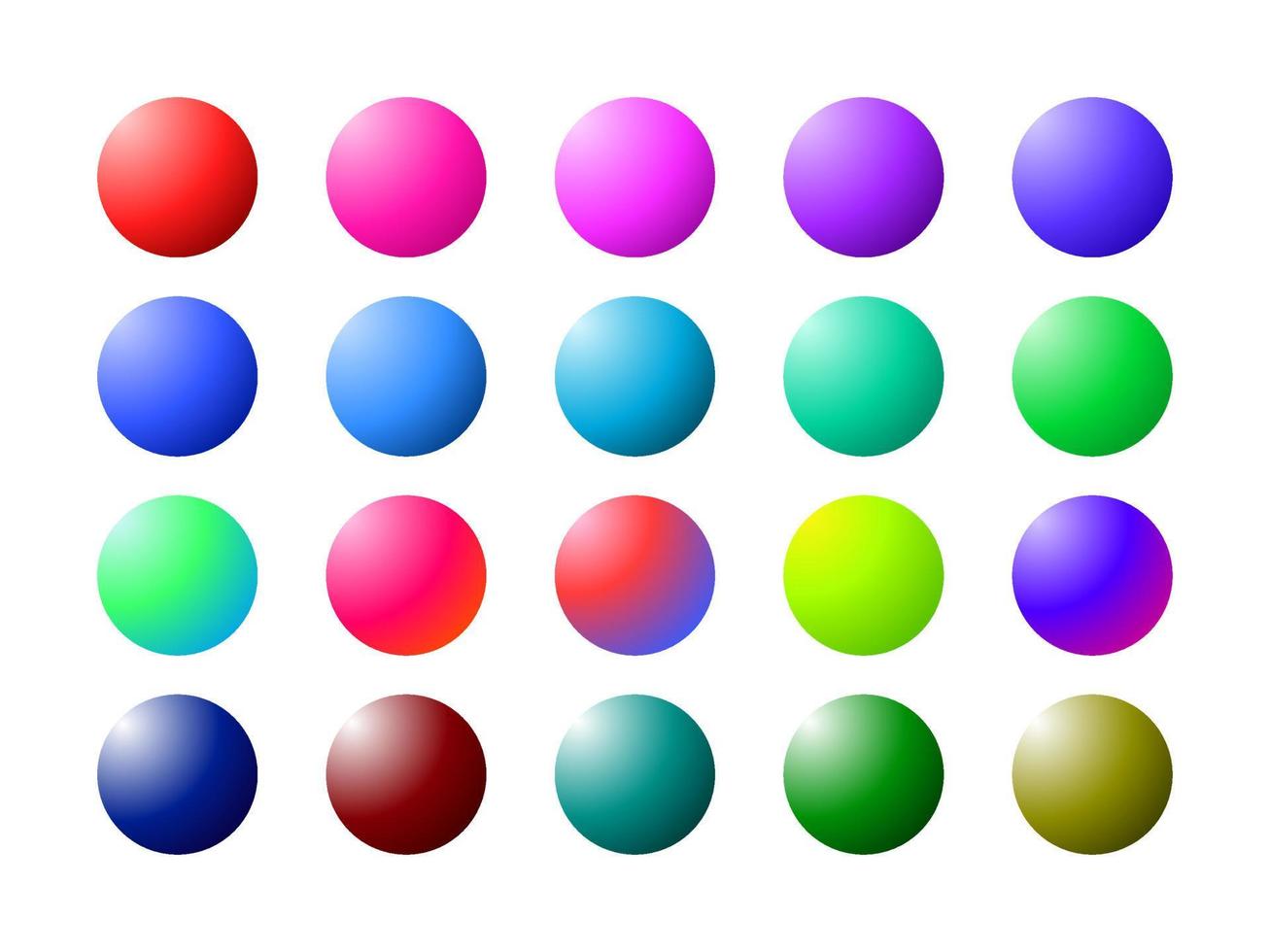 Gradation balls vector