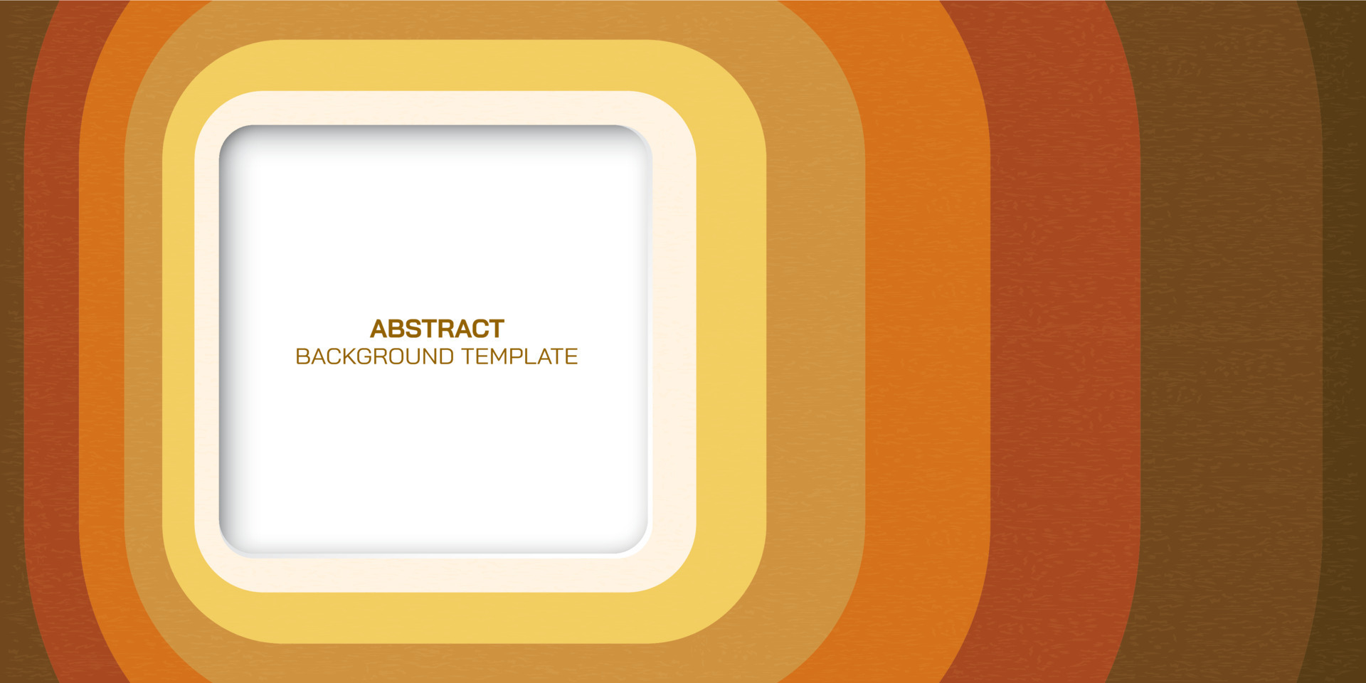 Retro groovy background with square frame paper cut style at left area