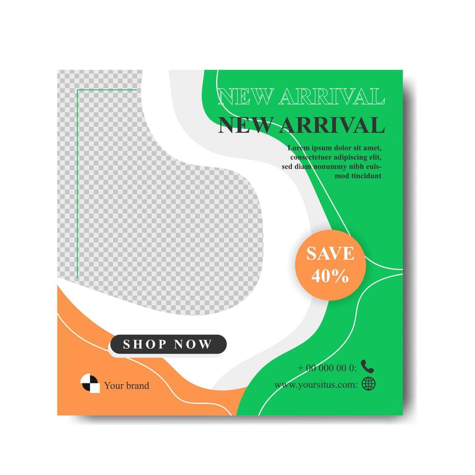 Social media post template design for fashion sale, Design template vector