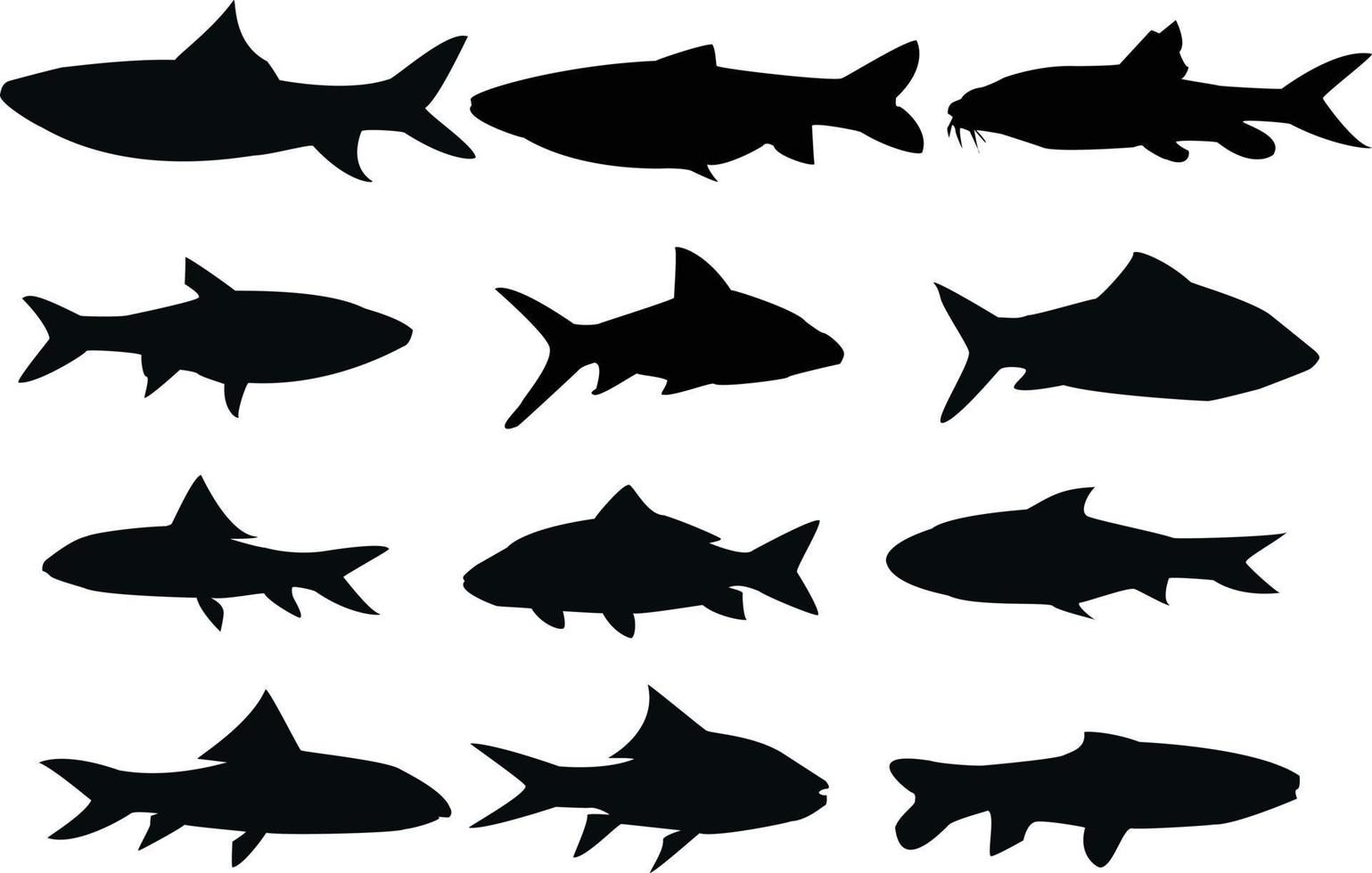 Creative and Unique Fishing Silhouette Vector Design