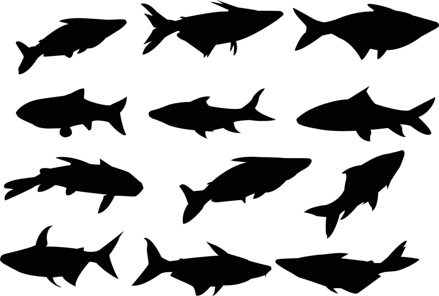 Creative and Unique Fishing Silhouette Vector Design
