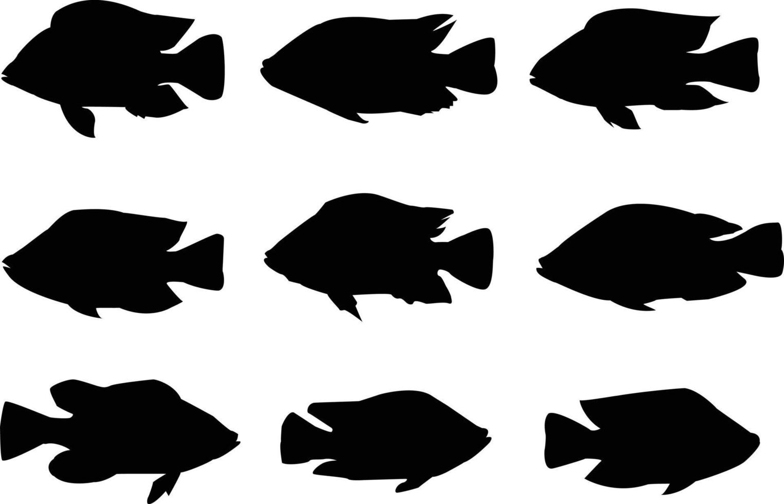 Creative and Unique Fishing Silhouette Vector Design