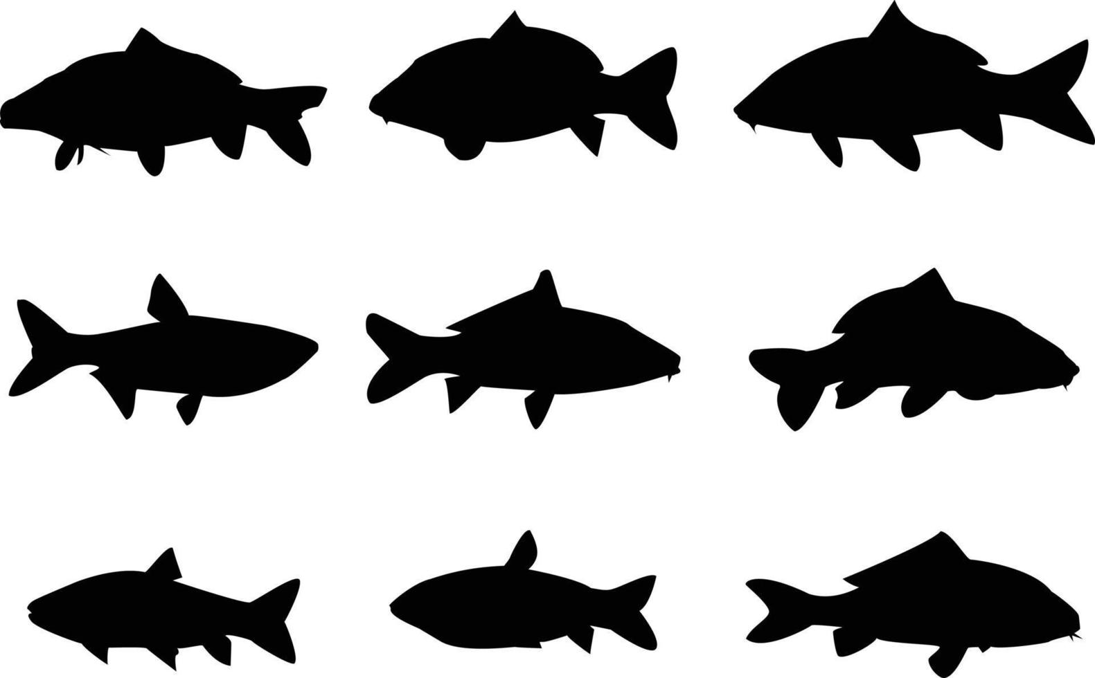 Awesome and Unique Fishing Silhouette Vector Design