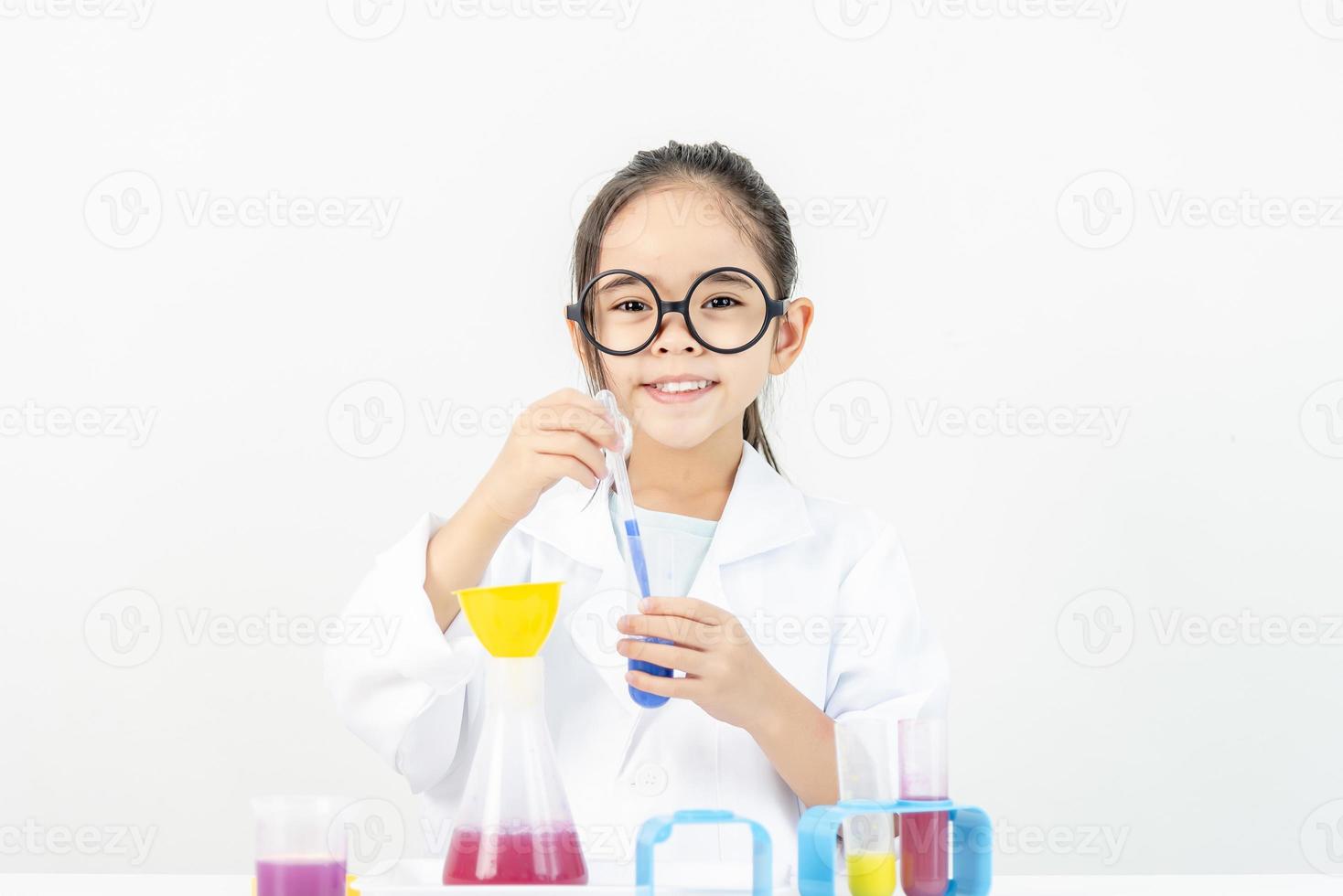 science and children concept girl photo