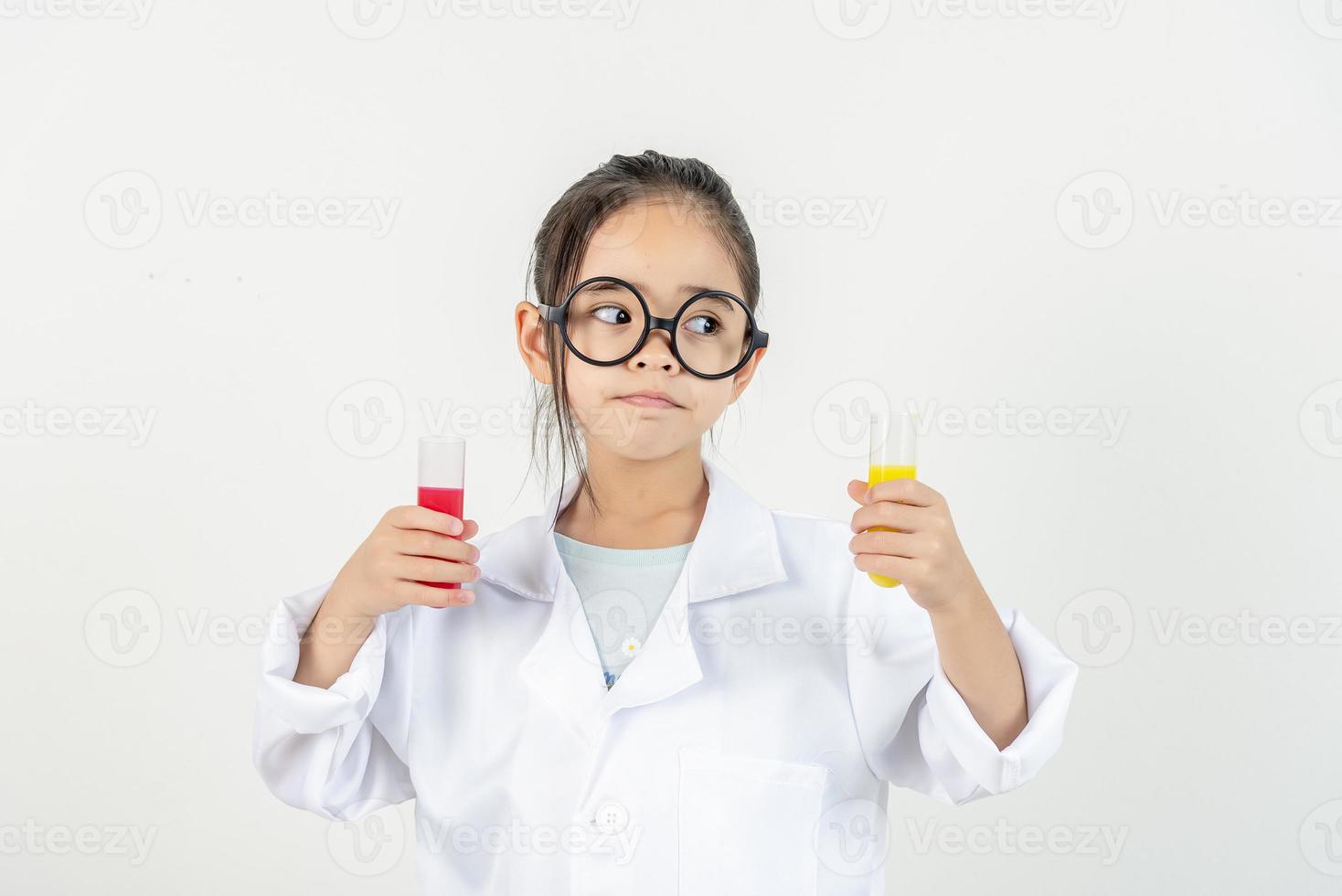 science and children concept girl photo
