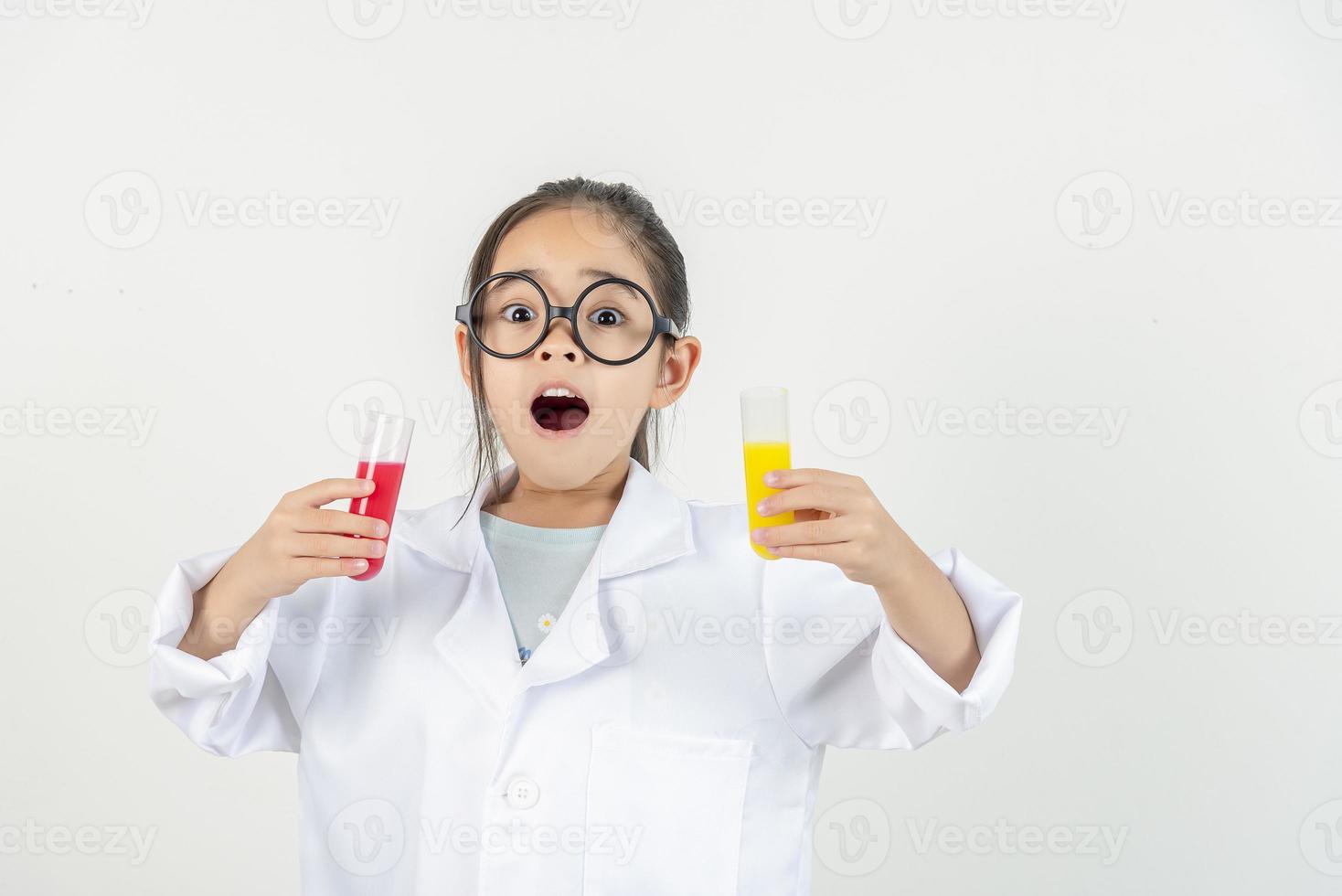 science and children concept girl photo